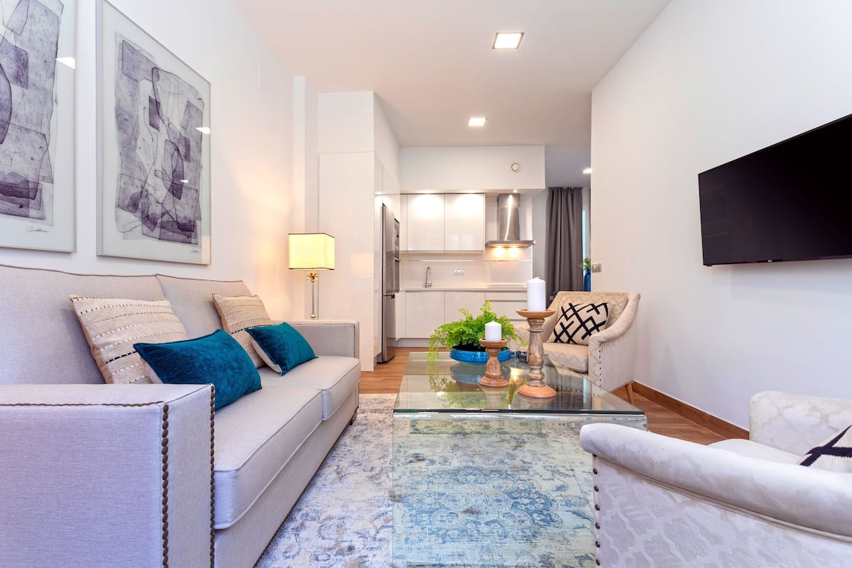 Apartment (1 Bedroom) | Living area | 30-inch Smart TV with digital channels