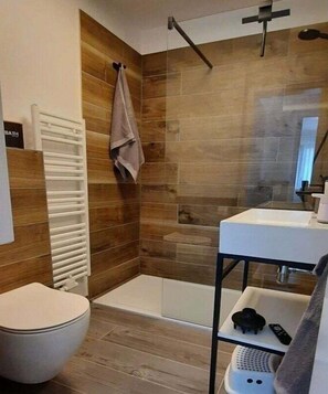 Shower, hair dryer