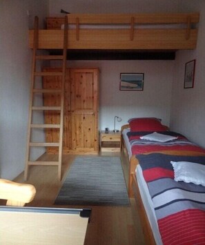 2 slaapkamers, een bureau, een strijkplank/strijkijzer, gratis wifi