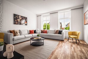 3 Bedrooms Apartment, City View, 2nd Floor | Living area | Flat-screen TV