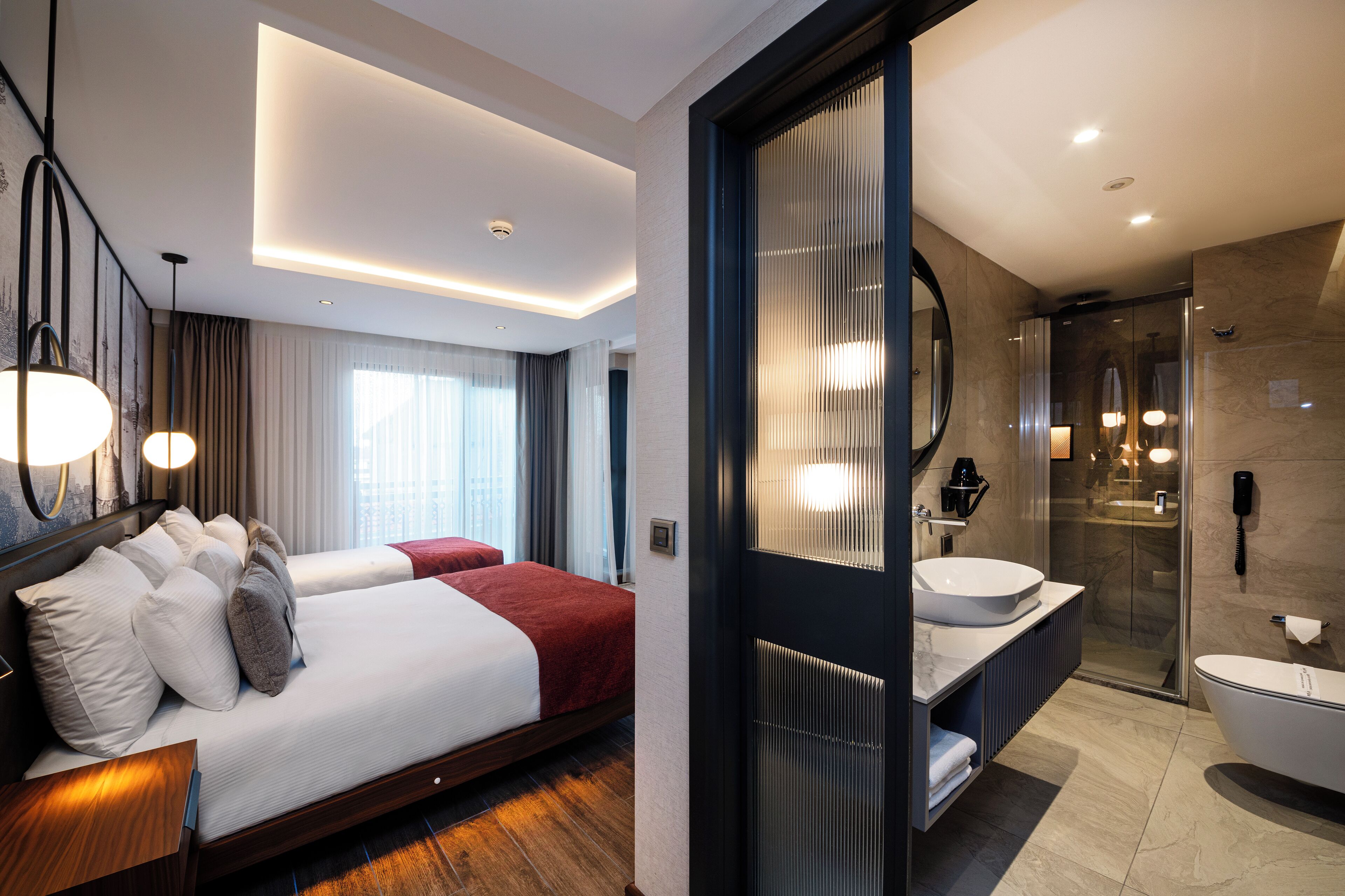 高級客房, 2 張單人床 | 高級寢具、記憶棉床墊、迷你吧、房內夾萬