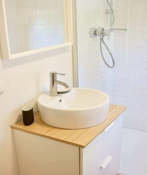 Shower, hair dryer