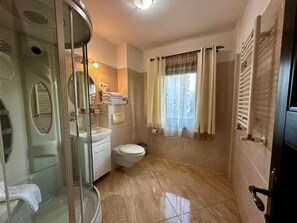 Free toiletries, hair dryer, slippers, towels