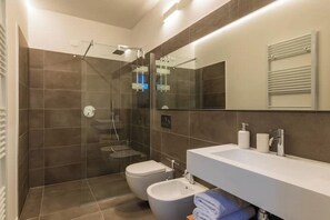 Shower, hair dryer, bidet, towels - Nice apartment, 15 minutes from Mantua and 30 minutes from Lake Garda or Verona  (Rivalta sul Mincio)