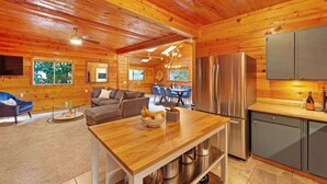 TV, fireplace, books, offices - Charming 3BR with Hot Tub, Balcony & Wood Stove (Guerneville)