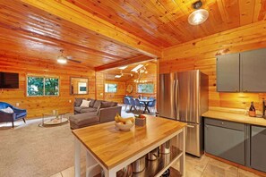 TV, fireplace, books, offices - Charming 3BR with Hot Tub, Balcony & Wood Stove (Guerneville)