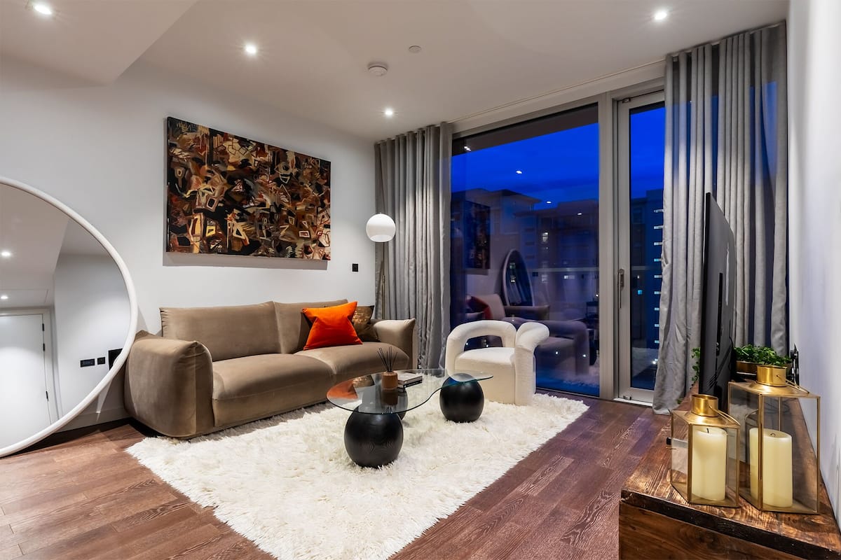 Luxe appartement, 2 slaapkamers, balkon | Woonruimte