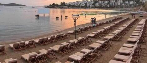 Private beach, beach bar