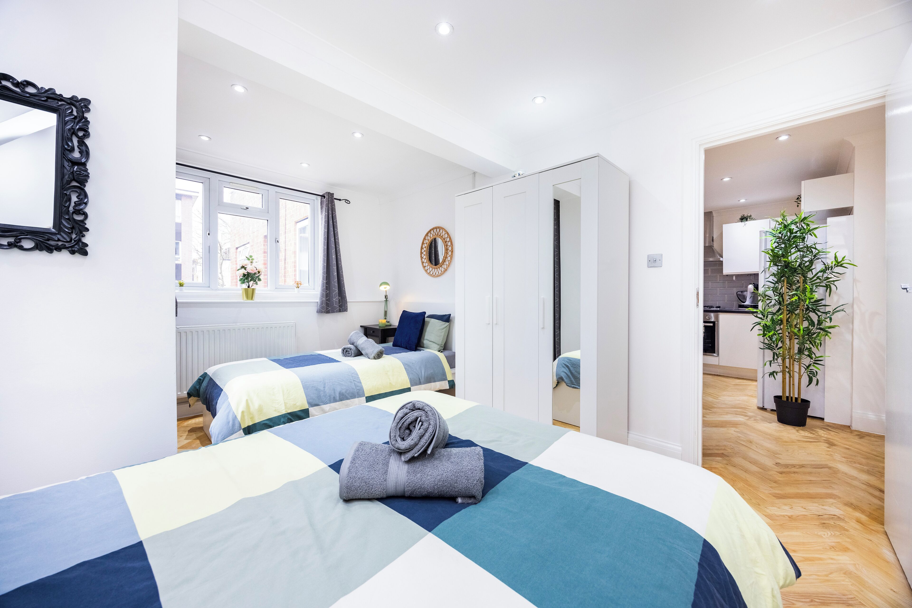 2 bedrooms, iron/ironing board, travel crib, free WiFi