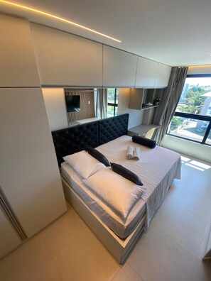 Comfort Studio, City View | Laptop workspace, blackout curtains, iron/ironing board, free WiFi - Villas do Porto - 301 by La Playa (Ipojuca)