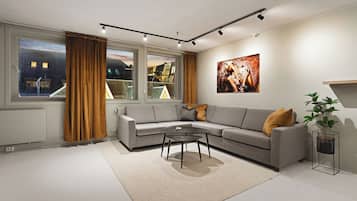 Apartment, 3 Bedrooms, City View | Living area | Flat-screen TV