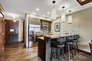 Condo, 1 Bedroom | Private kitchen | Fridge, oven, coffee/tea maker, toaster - Luxury 1 Bedroom Condo with Slopeside View 1 Condo (Breckenridge)