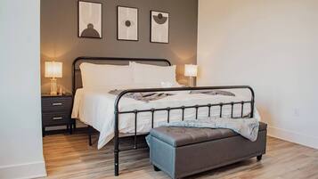 1 bedroom, iron/ironing board, travel crib, internet