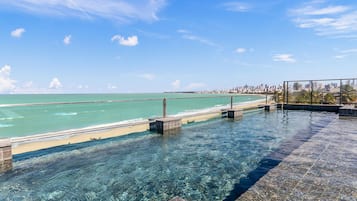 Outdoor pool, open 6:00 AM to 10:00 PM, pool umbrellas, sun loungers