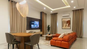 50-inch Smart TV with cable channels, Netflix, streaming services