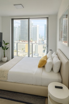 Appart'hôtel Luxe | 1 chambre, draps en coton égyptien, literie de qualité supérieure