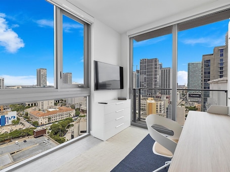 Family Condo, 2 Bedrooms, City View | Living area | 55-inch Smart TV with digital channels, Netflix, streaming services