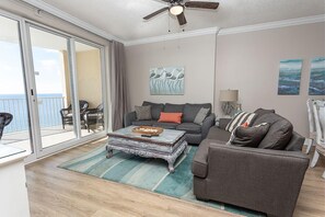 Condo, Multiple Beds (Ocean Villa 1803) | Living area | TV - Ocean Villa 1803 (Panama City Beach)