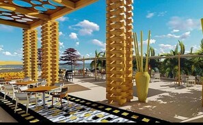 Outdoor dining - Luxury Beachfront 5 Diamond 2 Bedroom Resort, All Inclusive Available (Cabo San Lucas)