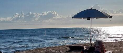 En la playa