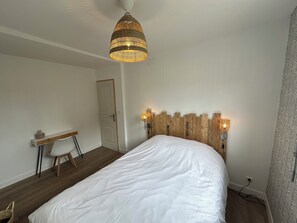 1 غرفة نوم وواي فاي وملاءات أسرّة