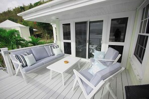 Terrace/patio - Discover Peace and Privacy at Wild Jasmine: Pool, A/C, and East End Seclusion (St John)