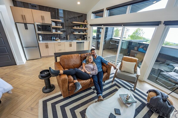 Una Smart TV, una chimenea