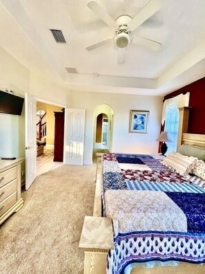 5 bedrooms, iron/ironing board, travel cot, WiFi