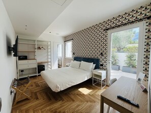 Quarto luxo, vista para a montanha | Roupas de cama premium, edredons de pluma