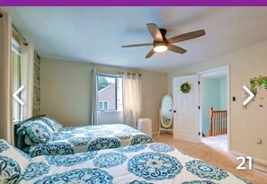 3 slaapkamers, een strijkplank/strijkijzer, reisbedje, wifi