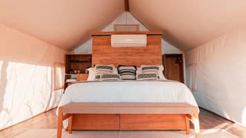 Aqua Luxury Tents | 1 bedroom, in-room safe, blackout drapes, soundproofing