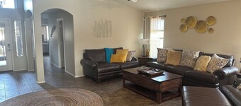 Spacious open concept rancher with private heated pool in Johnson Ranch