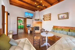 TV, fireplace, DVD player