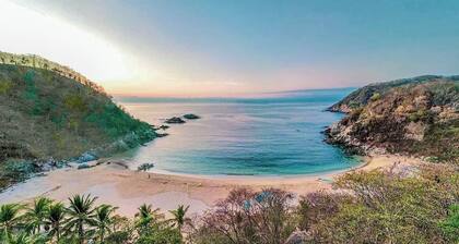 Right at a Secret virgin beach!