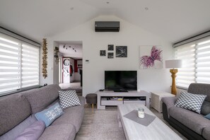 TV, fireplace, DVD player