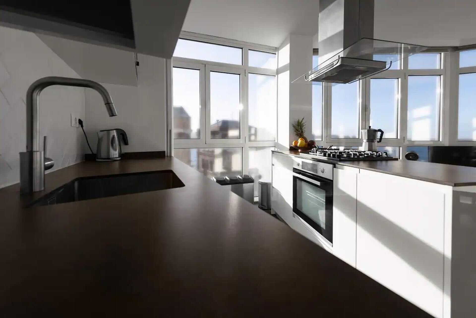 Apartment | Private kitchen | Fridge, microwave, oven, stovetop