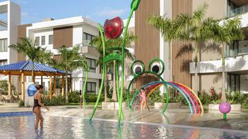 3 outdoor pools, pool umbrellas