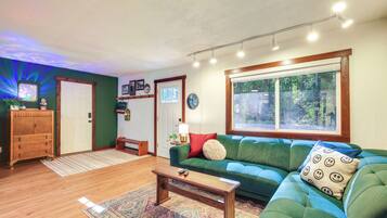 TV, DVD player, books