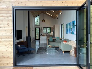 Fernseher, Kamin, Bücher