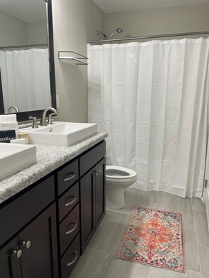 Towels, soap, toilet paper