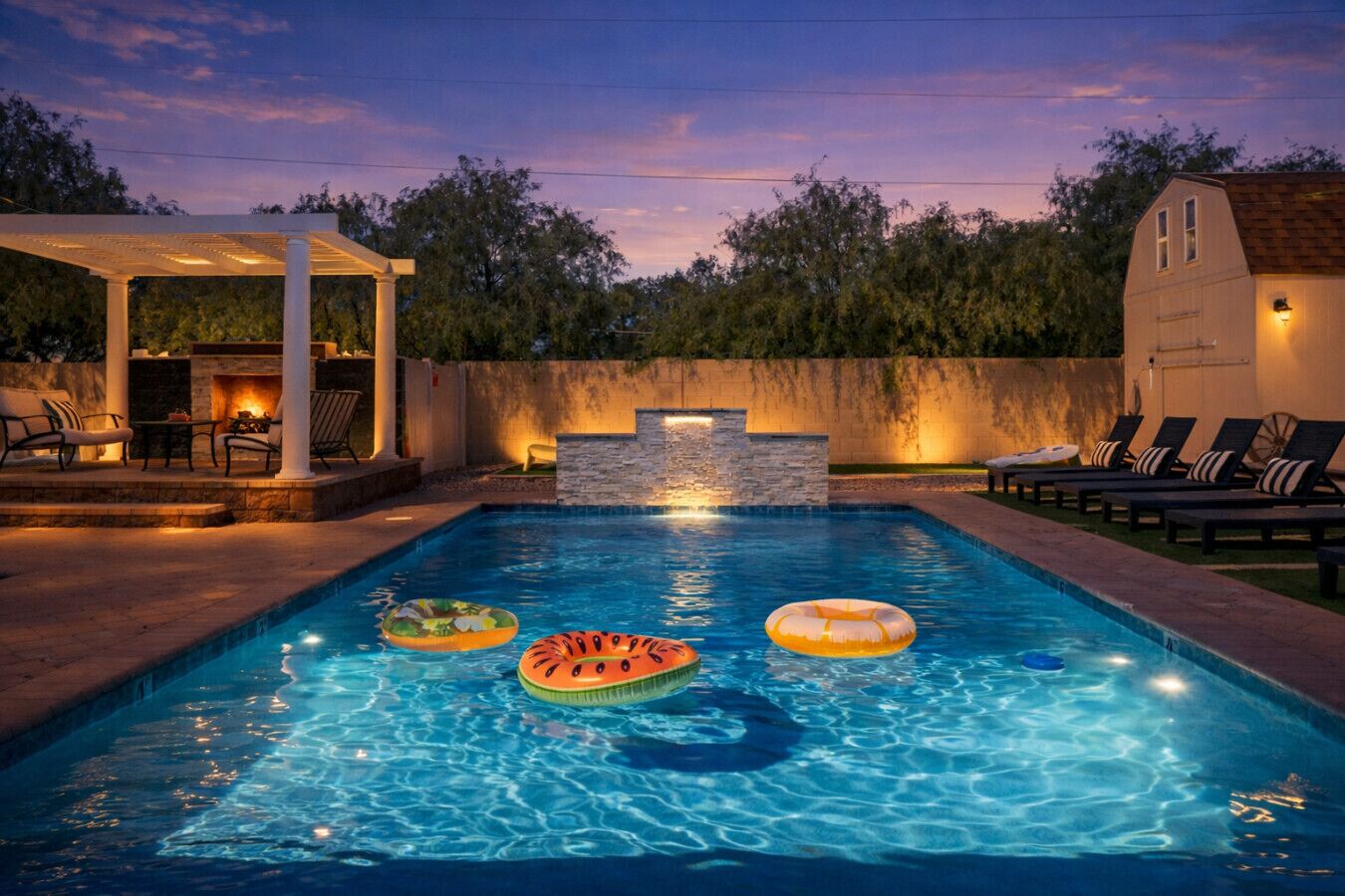 Et oppvarmet basseng