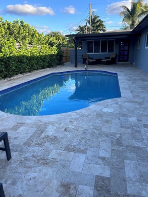 A heated pool
