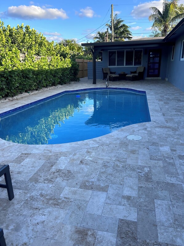 A heated pool