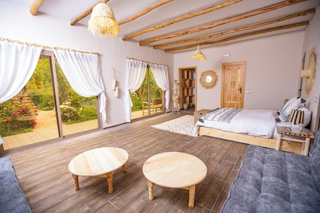 Family Double Room, Balcony, Pool View | Premium bedding, in-room safe, individually decorated