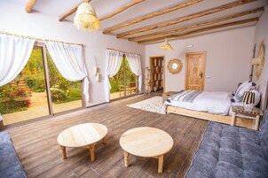 Family Double Room, Balcony, Pool View | Premium bedding, in-room safe, individually decorated