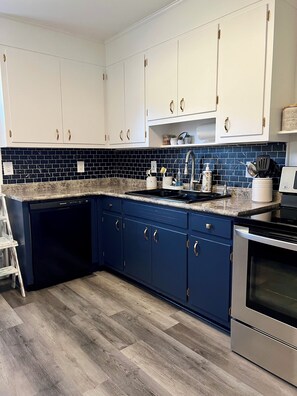 Private kitchen - Charming 2-bedroom guesthouse in Connelly Springs (Connelly Springs)