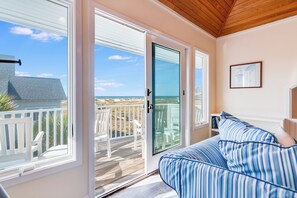 TV - Family home with ocean views of bald head island; plenty of deck space and screened in porch (Bald Head Island)