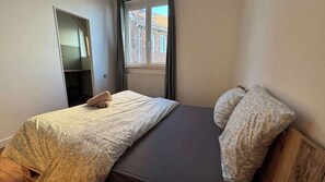 2 bedrooms, iron/ironing board, travel crib, WiFi