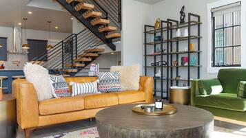 TV, fireplace, offices