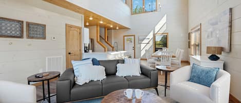 Smart TV, fireplace, video games, table football